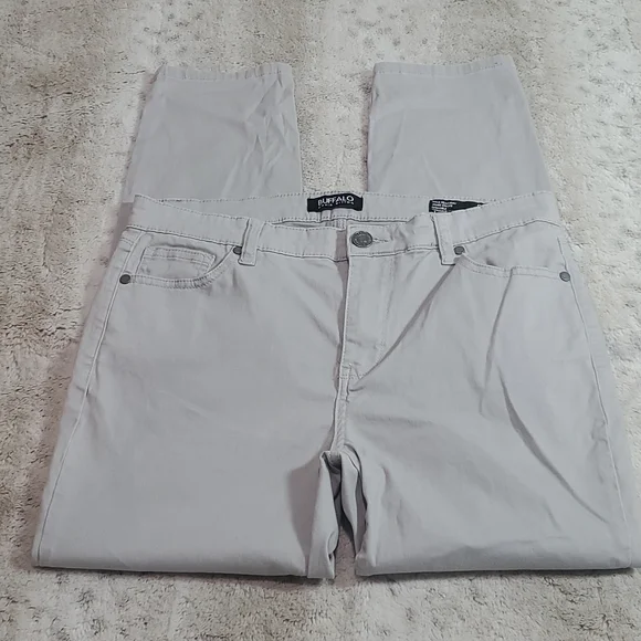 Buffalo David Bitton Grey Daily Mid Rise Stretch Skinny Ankle Grazer Jean Size 8 - Picture 2 of 5